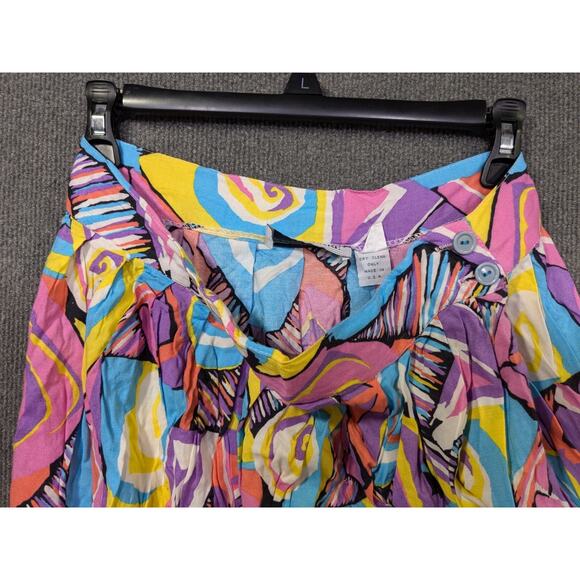 Vtg Kensington Square Maxi Skirt Womens Small Medium Colorful Bright 80s 90s - Picture 7 of 10